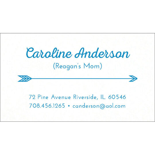 Arrow Letterpress Contact Cards